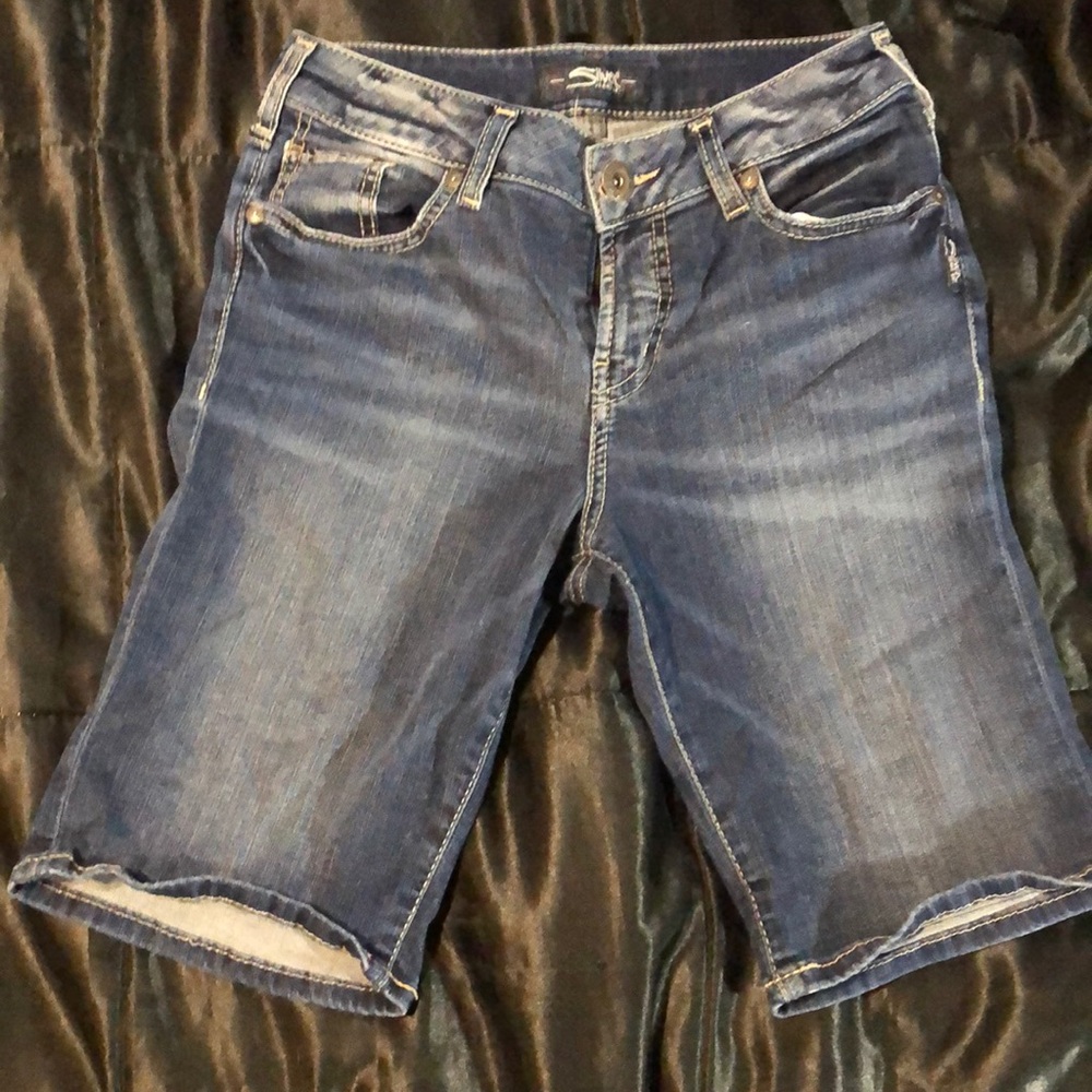 Silver Bermuda shorts
